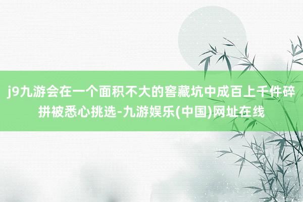 j9九游会在一个面积不大的窖藏坑中成百上千件碎拼被悉心挑选-九游娱乐(中国)网址在线