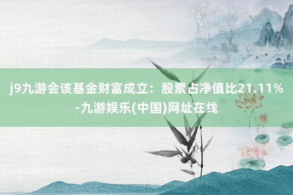 j9九游会该基金财富成立：股票占净值比21.11%-九游娱乐(中国)网址在线